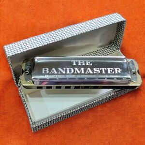 The Bandmaster Vintage 4" Chrome Harmonica "C" with Original Box - Musical Gift